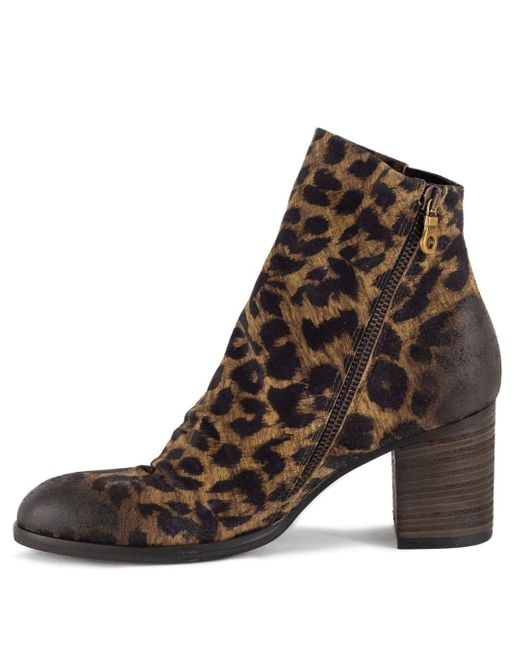 Keith Scarrott Shoes Brown Licola Tan Leopard Ankle Boot