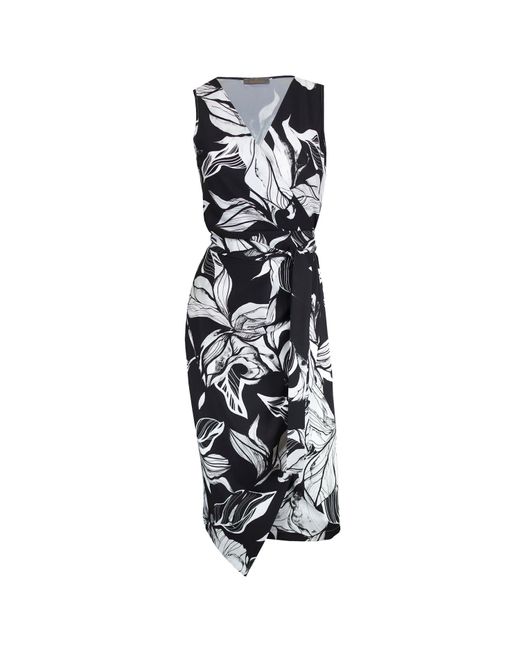 Me & Thee Synthetic Dress To Kill Floral Print Wrap Dress in Black | Lyst