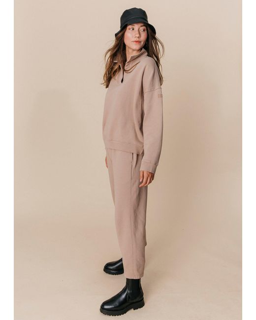 Ocio Leisurewear Natural Neutrals Cropped Pant