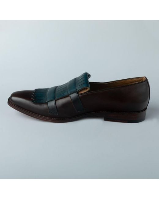 Zasta Studio Blue Mid Night Teel Loafers for men