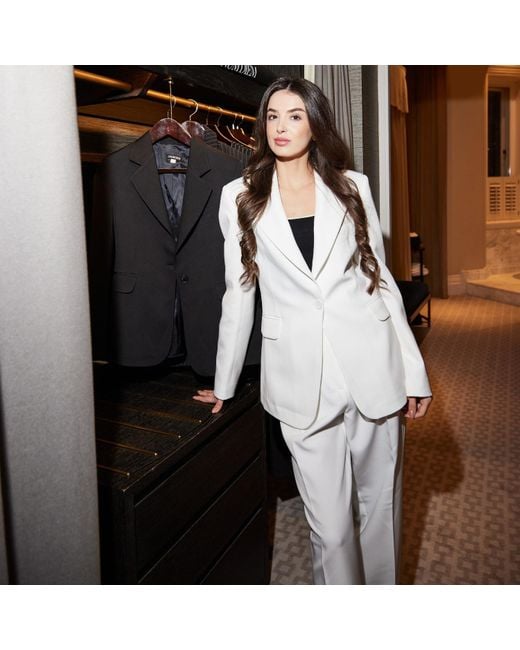 Unum Diem White Oversized Blazer & Flared Trouser