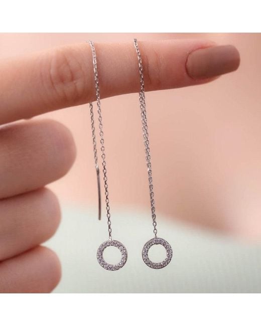Spero London Metallic Circle Round One Drop One Stud Earring Sterling Set