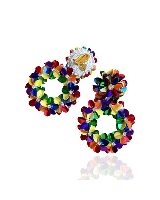 PINAR OZEVLAT Green Yasmine Hoops