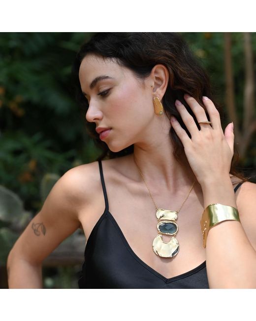 Rare Matters Jewelry Metallic Organic Cuff Bracelet