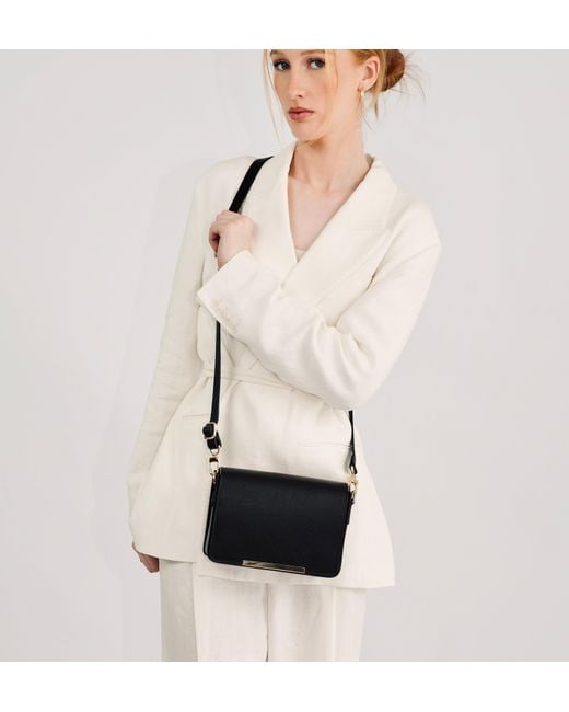 Apatchy London Black The Newbury Leather Crossbody Bag