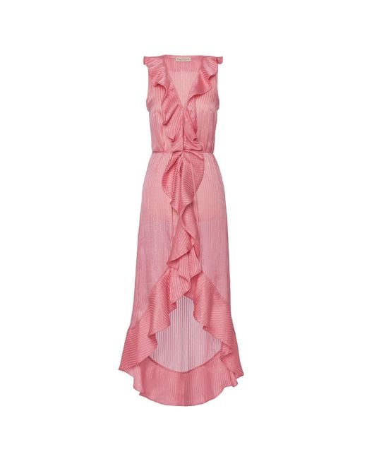 Anse Victorin Pink Lea Silk Dress