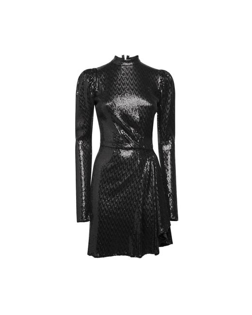 SVETA Milano Black London Sequin Dress
