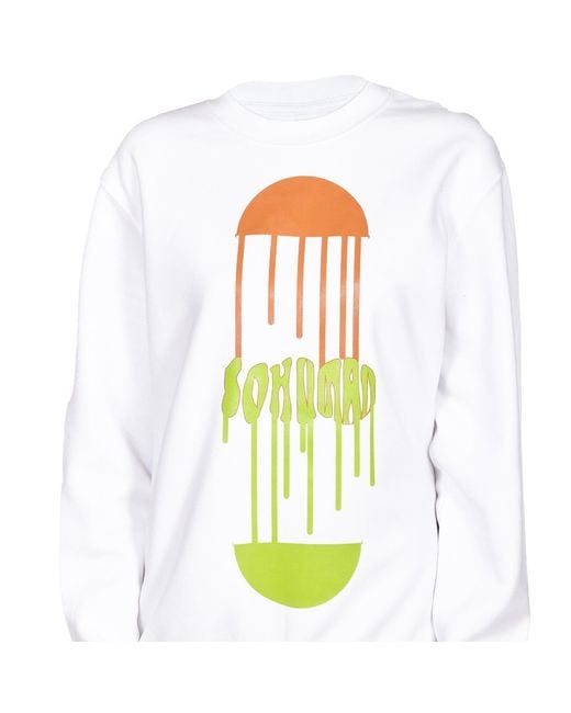 SOHUMAN White Uvesa Organic Cotton Sweatshirt