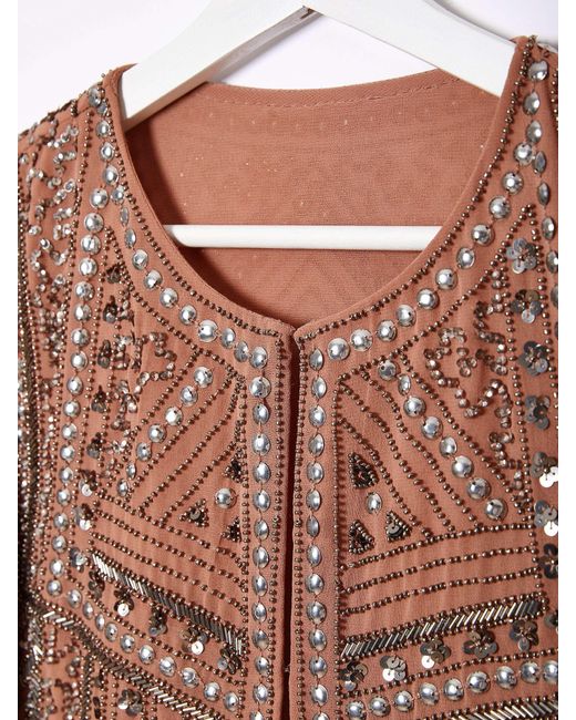 Rose & Nancy Brown Briar Sequin Trophy Jacket