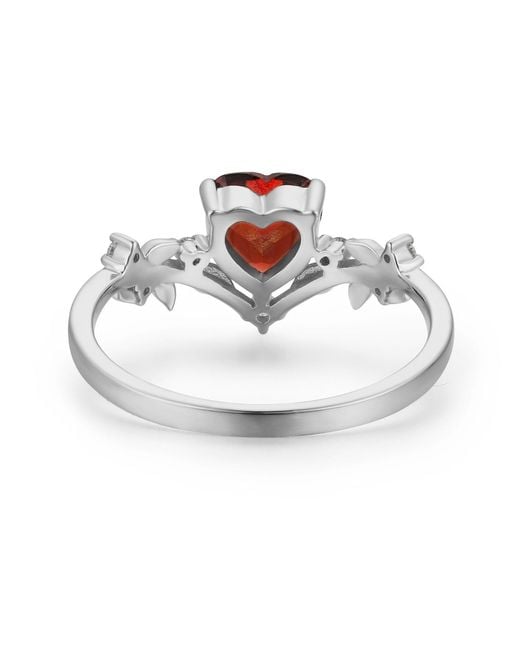 Azura Jewelry New York Red Heart Desire Mozambique Garnet Vermeil