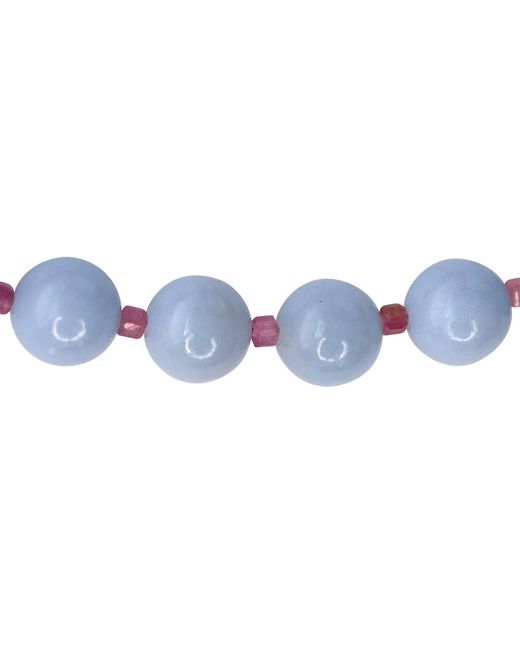Bombyx House Blue Angelite Tourmaline Alternating Necklace