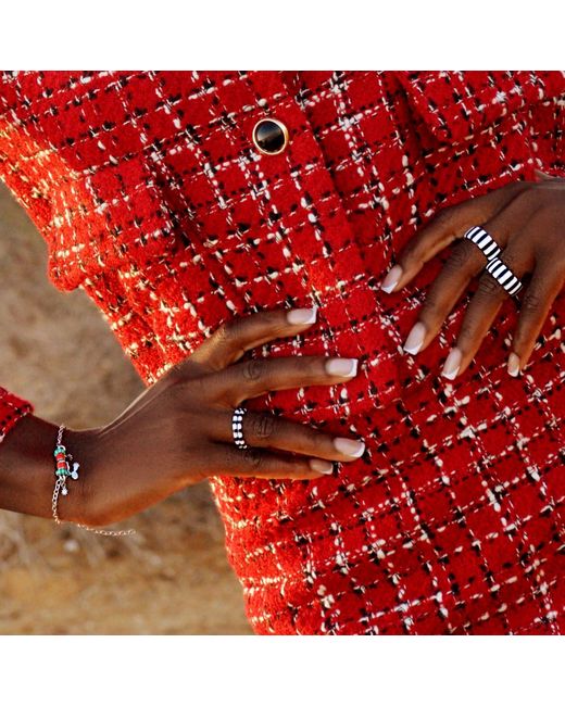 Pinnole Metallic Thin Ring
