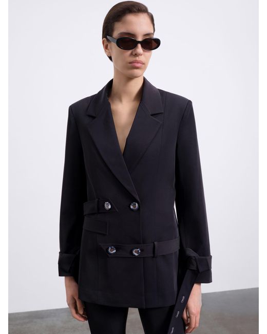 Sélone Blue Juni Double-Breasted Blazer