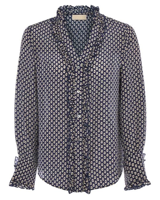 Guinea London Blue Print Shirt