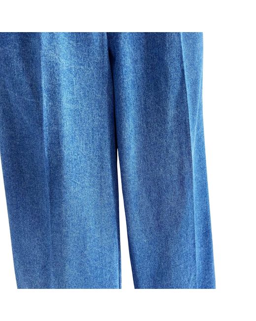 L2R THE LABEL Blue Wide-Leg Pants