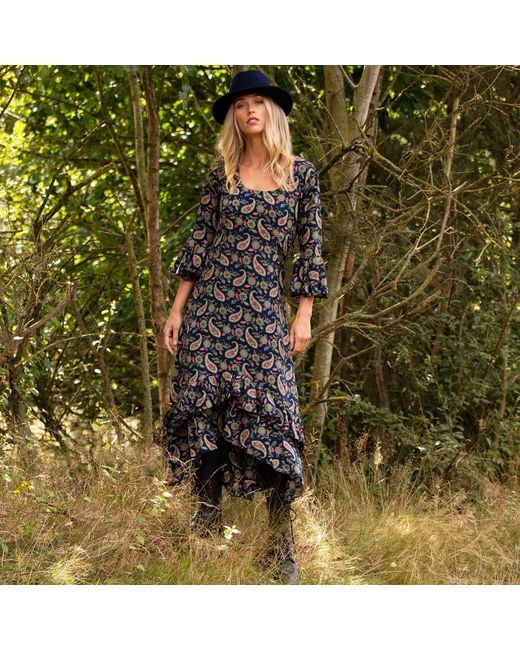 At Last Blue Victoria Midi Dress