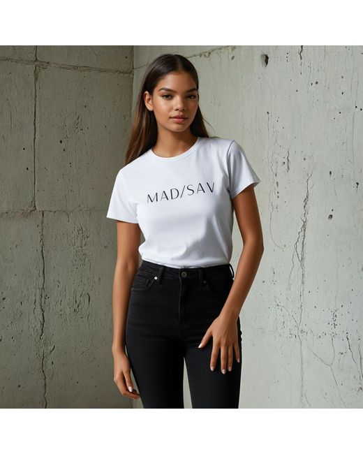 Madison / Savile White Mad Sav Logo T-Shirt