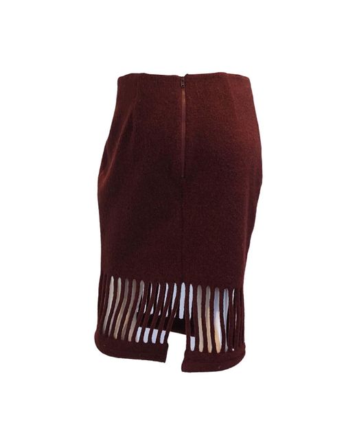 SNIDER Red Rustic Skirt