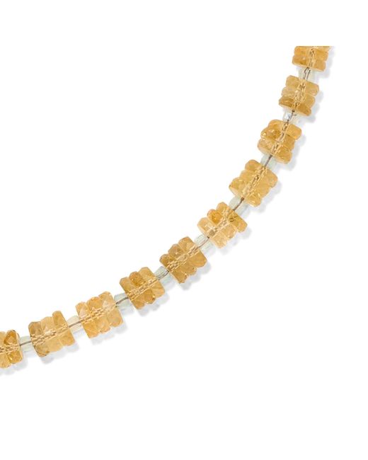 Bombyx House Metallic Birthstone November Citrine Heishi Necklace