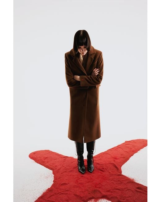 Pcfg Brown Wool Coat