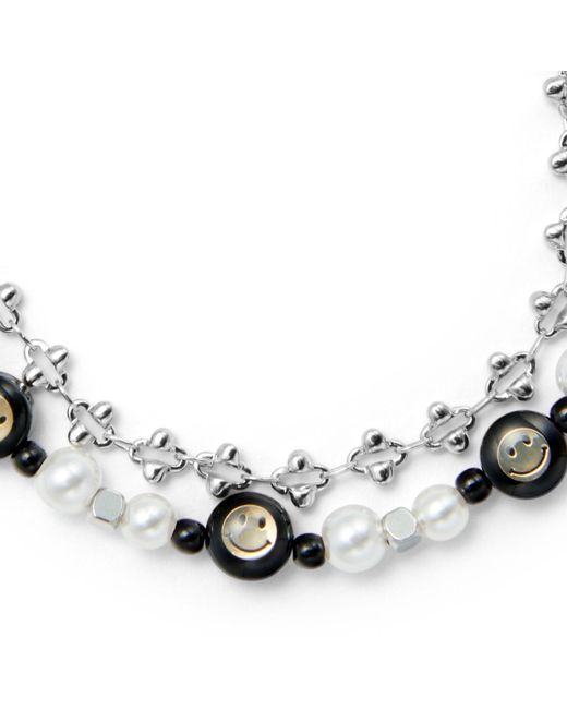 Undefined Jewelry Metallic Smile La Beaded Layered Bracelet Mmrz