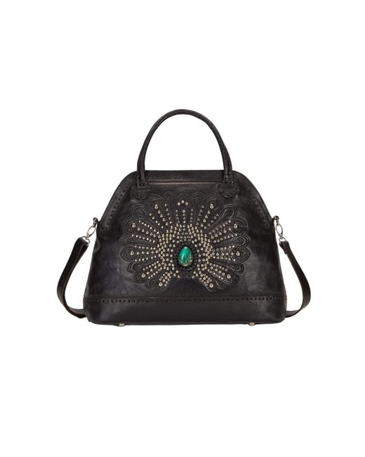 Jodi Lee Black Mini Queen Peacock Bag