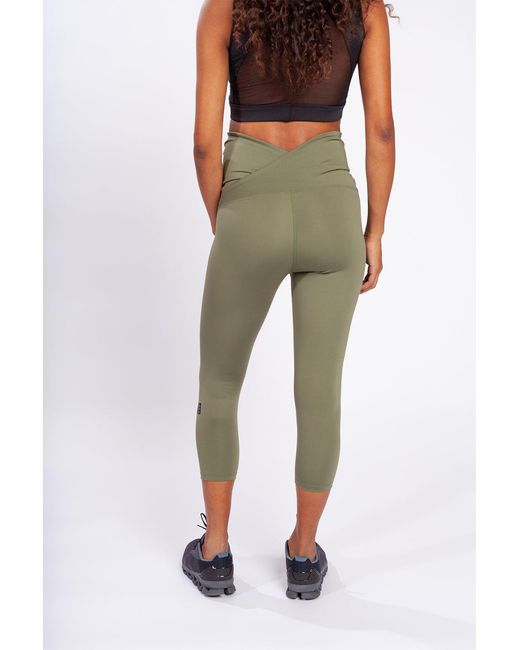 Duofit Maternity Activewear Green Betty Crop Leggings