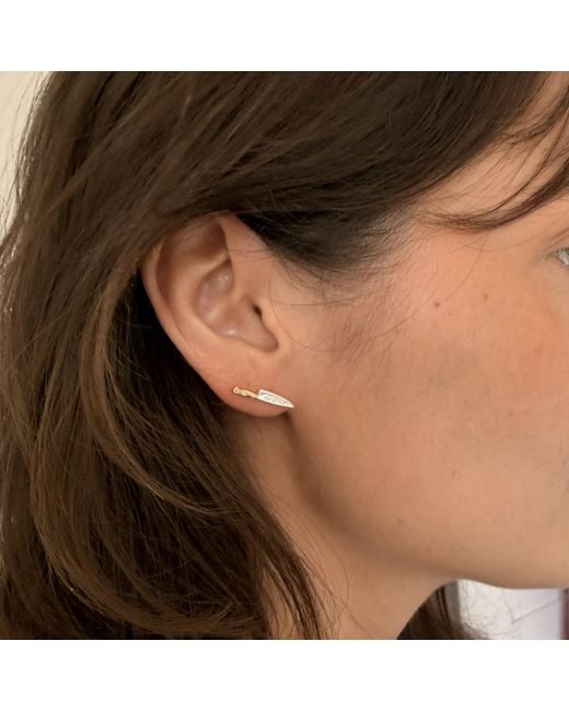 True Rocks Metallic Knife Stud Earring