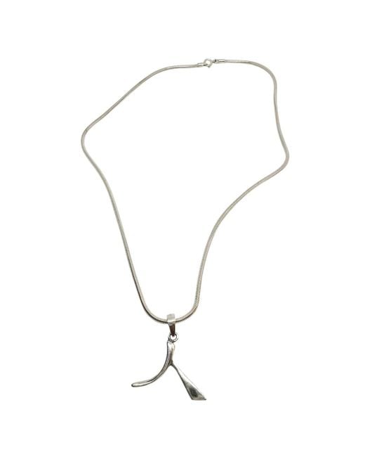 Tg-Jewellery by Tamara Gervasio Metallic Kanji Person Japanese Symbol Pendant Necklace – Sterling Snake Chain