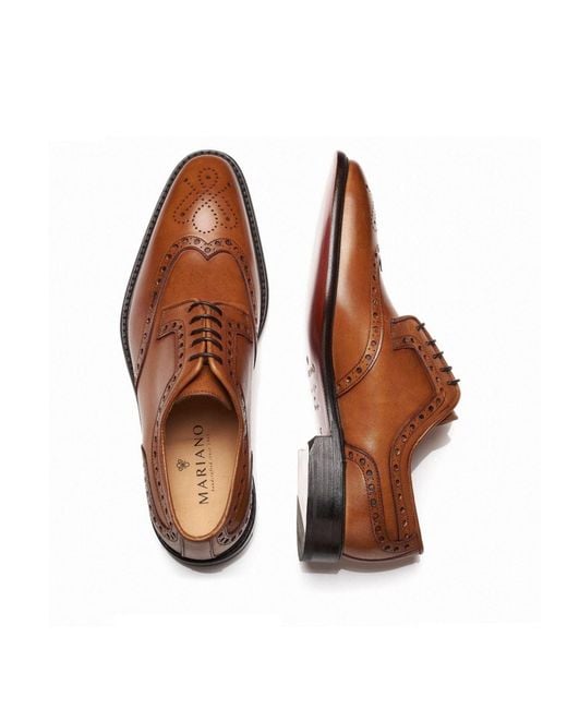 Mariano Shoes Brown Paredes Oxford Cognac for men