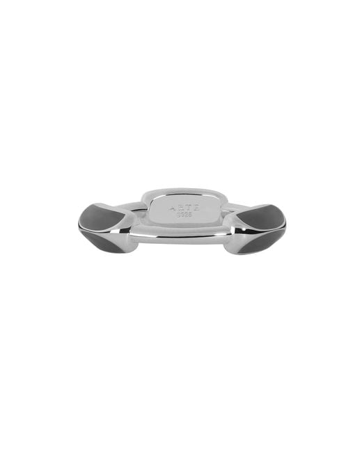 Arte Madrid Metallic Toggle Sculpted Dome Ring