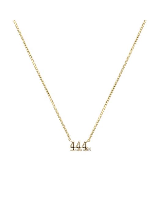 Zepplin the Label Metallic Angel Number Necklace-Four Four Four Necklace-Dainty Necklace