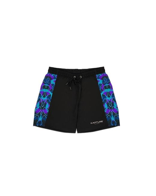 Kapture Blue Neo City Camo Shorts for men