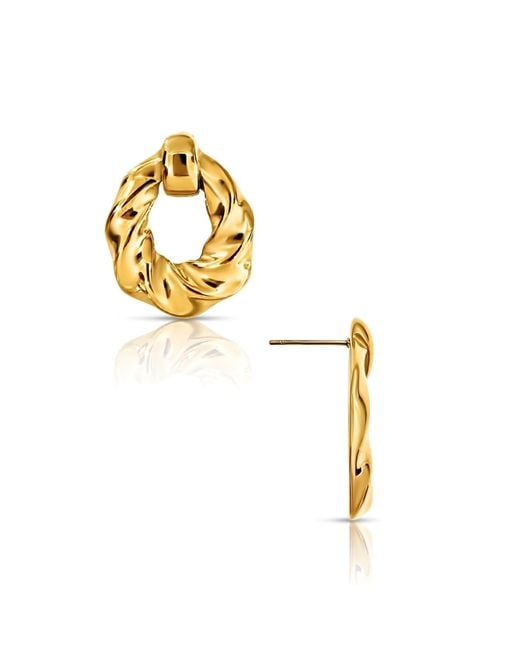 Ellie Vail Jewelry Metallic Colter Twist Knocker Earring
