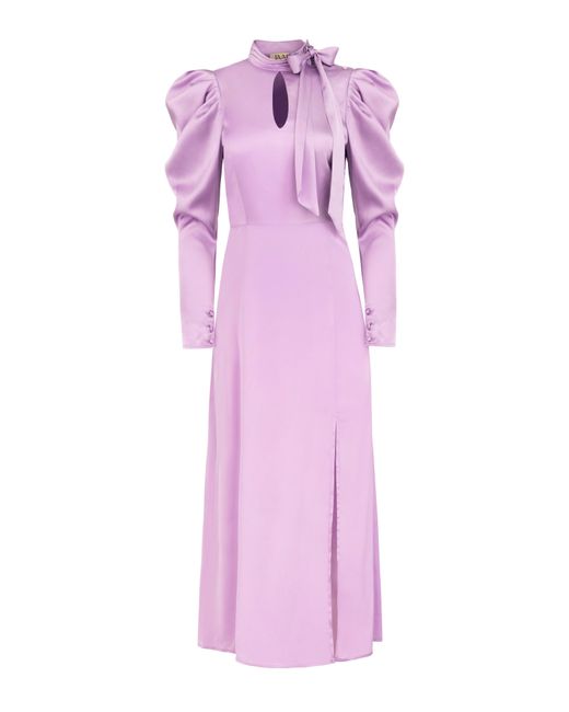 JAAF Pink Tie-detailed Dress In Lilac
