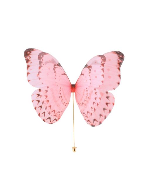 Oana Savu Pink Silk Butterfly Brooch Pin Fairy Goddess Accessory