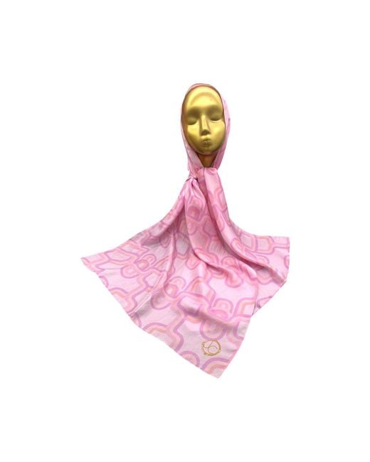 Julia Clancey Pink Lydy Fondant Silk Scarf