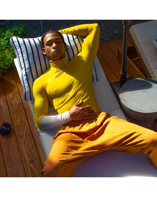 carlton jones Yellow Superhero Turtleneck Homme