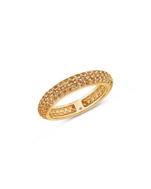 SALLY SKOUFIS Metallic Allure Petite Ring With Made Cz Diamond Stimulant
