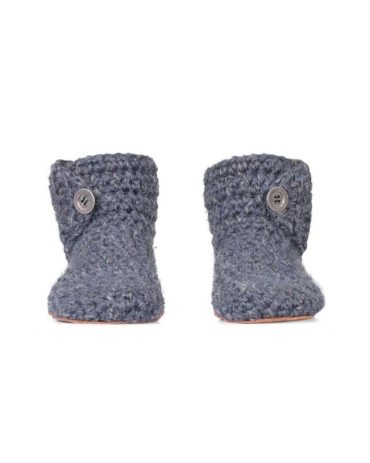 Kingdom of Wow Blue Comfortable Wool Boot Slippers For