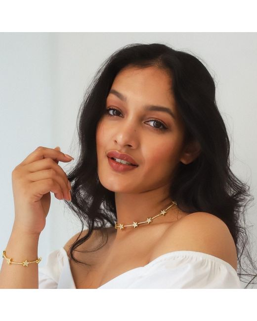 Luna Charles Metallic Margot Sparkling Star Choker
