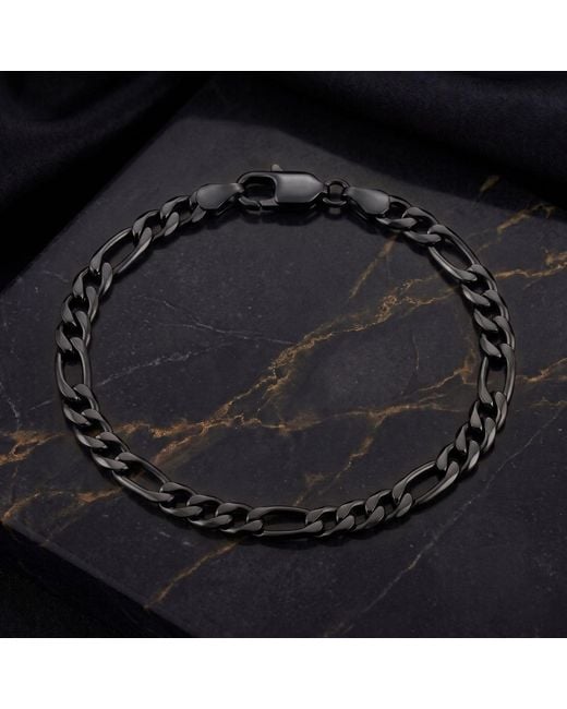 Harfi Black Figaro Chain Bracelet For for men