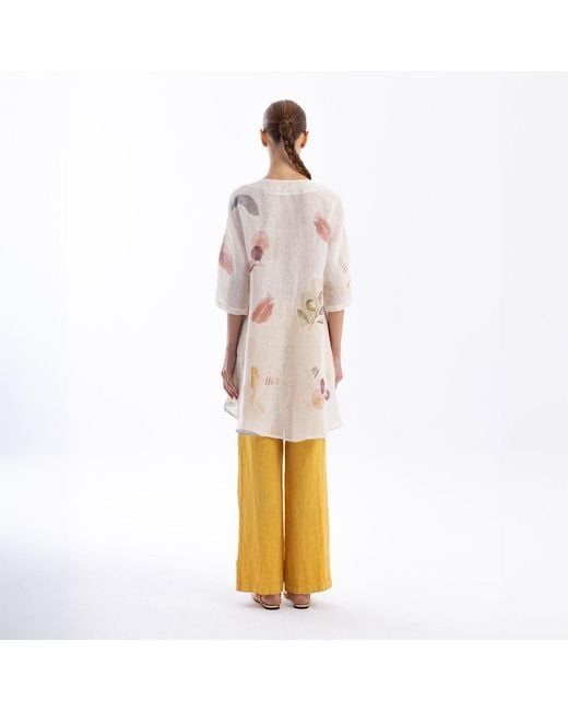 Haris Cotton Purple Oversized Blouse