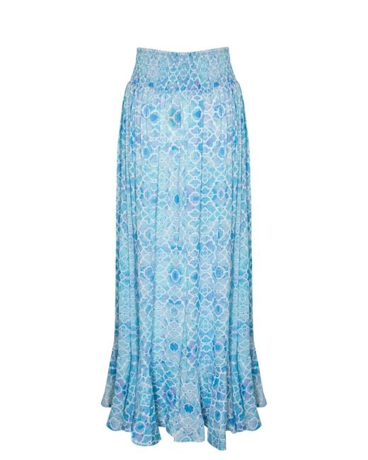 Sophia Alexia Blue Azure Mosaic Fiji Skirt