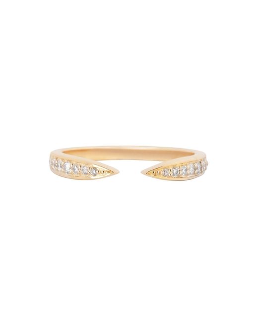 Zohreh Natural Diamond Open Ring 9K
