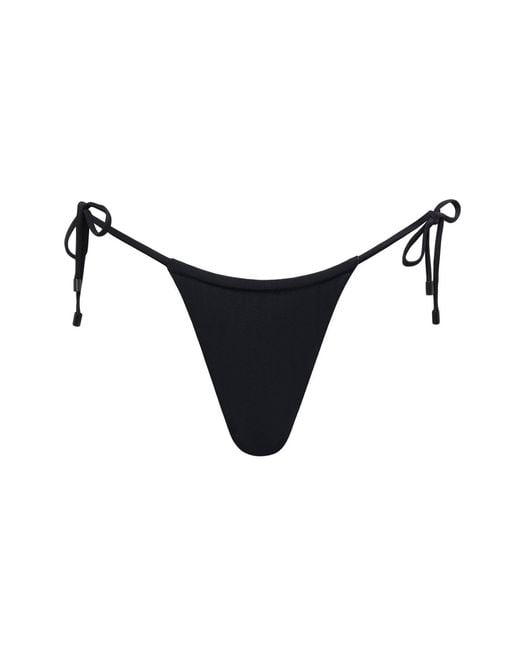 Playaluxe Black Waikiki Side-Tie Bikini Bottom