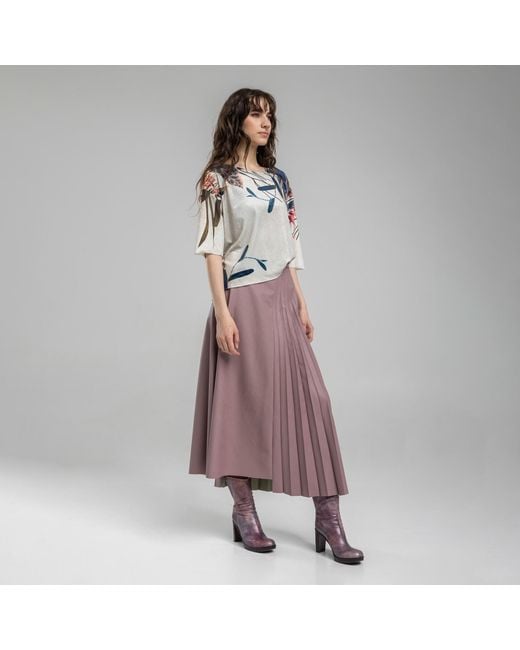 ARTISTA Blue Velvet Boxy Floral Print Top