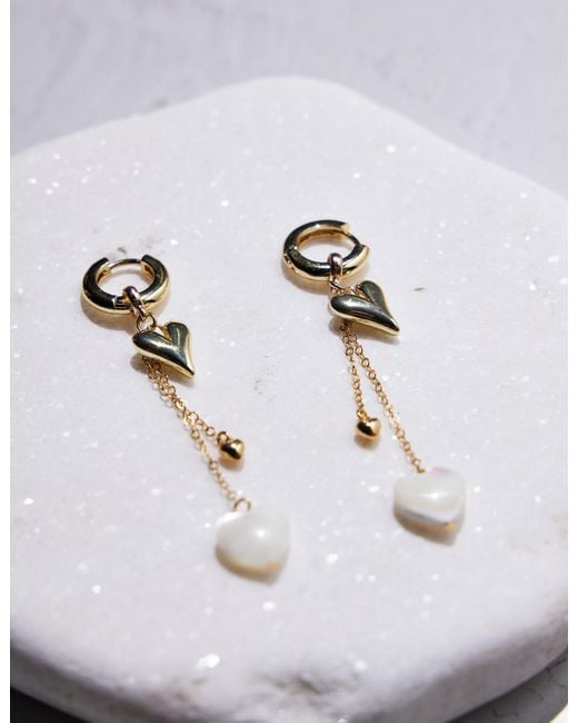 Adriana Pappas Designs Metallic Drops Of Love Earrings