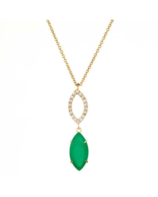 Augustine Jewels Metallic Agate & Diamond Necklace