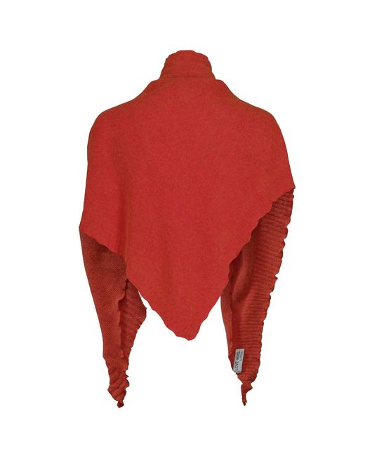 tirillm Red Palma Triangle Cashmere Scarf Winter